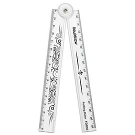 Liquidraw 30cm Folding Ruler Foldable Ruler School Stationery (Clear)