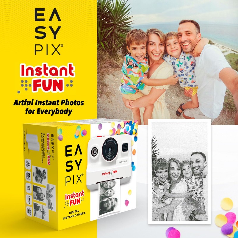 Easypix InstantFUN Instant Camera, Creative Photo Fun for Adults and