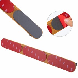 KIMZDA Adhesive Wall Shelf with Hook Bamboo and Metal Pipe Bathroom Towel Bar Strong Adhesion Towel Hanger Rack, Matte Black