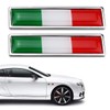Enwye Car Personalization Italy Flag Metal Stickers Pair Set 58x14mm