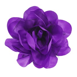 M METERXITY 1-Pack Large Women's Brooches Lapel Pin, Lapel Pins Dainty Satin Fabric Big Camellia Flower Hair Clip Dancer Pin Up for Hats/Parties/Clothes/Jewelry [14cm, Purple]