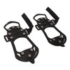 1pair Ice Cleats 10 Teeth Rubber Stainless Steel Foldable Anti