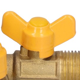 Y Distributor G1/2 Male Thread Natural Gas Connector Valve Three-Way Gas Ball Valve Brass Connector Gas Valve for Gas and Natural Gas Switch