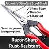 RANSHOU Japanese Garden Shears Long Blade 7.9" for Plants -
