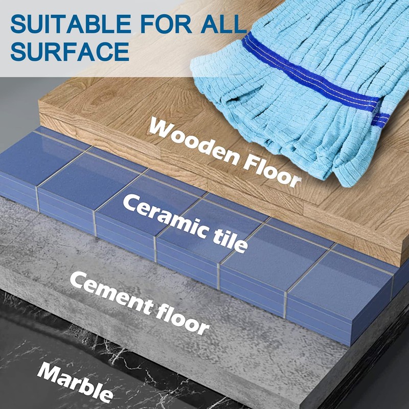4 Pack - Large Microfiber Tube Mop 400GSM - Heavy