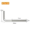 (8 Pieces) M10x100mm L Shape Foundation Bolts 304 Stainless Steel