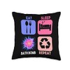 Bath Bombs Making Bathing Bomb Bubble Lavender Throw Pillow