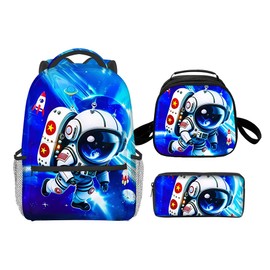 Oiibid Space Backpack 3pcs, Multiple Themes, Suitable For Work, 17 Inch Backpack With Compartment (Style-19)