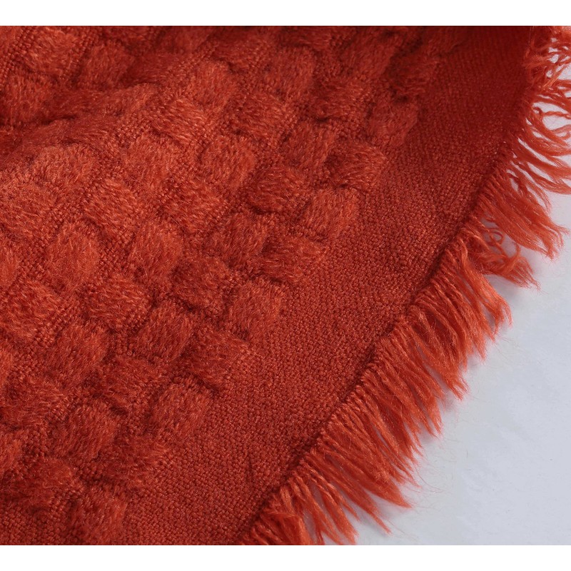 CREVENT 127x152cm Farmhouse Breathable Lightweight Spring Summer Fall Knit Throw