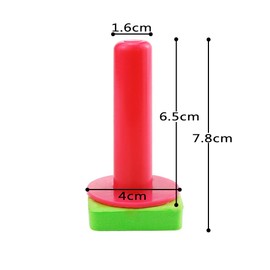 Kuqqi 12pcs Assorted EVA Sponge Painting Stamper Foam Sponge Brush Painting Tools for Painting Drawing Crafts and DIY