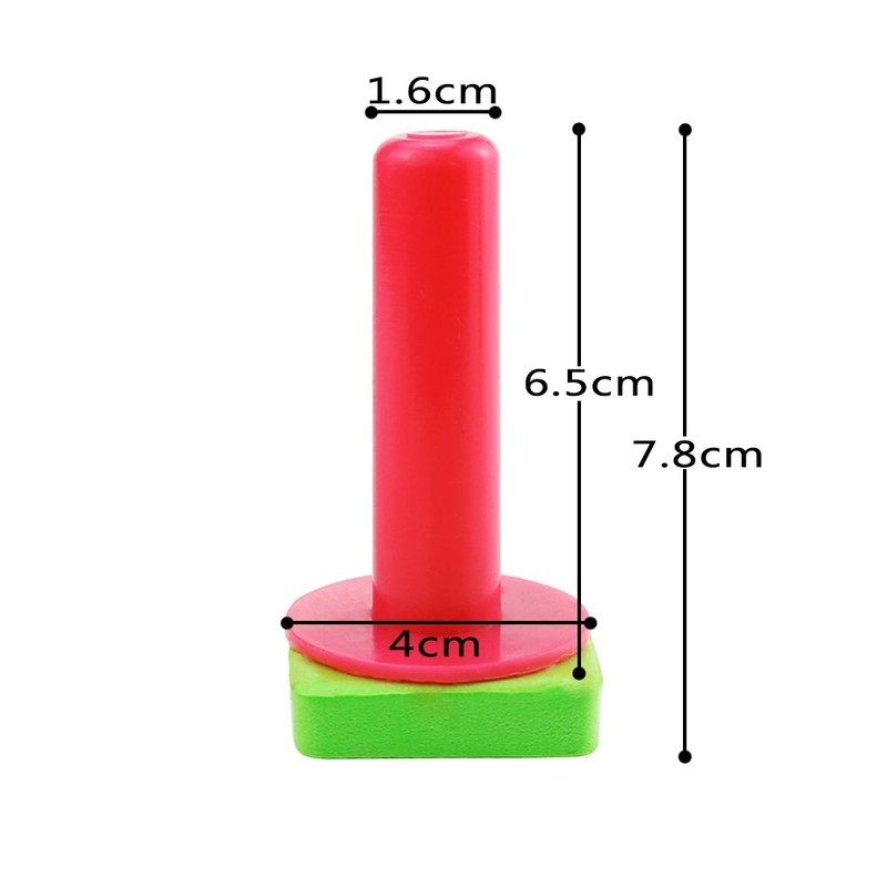 Kuqqi 12pcs Assorted EVA Sponge Painting Stamper Foam Sponge Brush