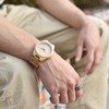 KINGNOW Bamboo Wristwatch, Women's, Wristwatch, Men's, Stylish, Lightweight, Japanese Quartz