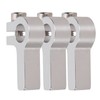 3Pcs Tube Clamp Hub Aluminum Shaft Clamping M4 Thread Mounting