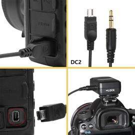 3.5mm Off Camera Shutter Connecting Cable Cord 3.5mm-DC2 Camera Connecting Plug for Nikon Cameras with Pixel Shutter Remote Control TW283 T6 T8-Series
