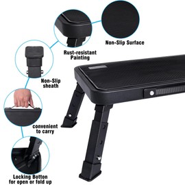 Step Stool, Adjustable Folding Step Stools for Adults and Seniors, Foldable Step Stool,Step Ladder with Anti-Slip Platform and Rubber feet for Kitchen,Bed,Garden,RV,Office Use,350Ibs Capacity