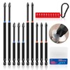 KASAFE 10-Piece Long PZ2/PH2 Magnetic Impact Driver Bits Set –