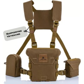 Unbranded Binocular Harness Chest Pack: Hunting Bino Harness with Rangefinder Pouch
