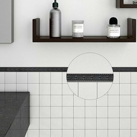 Flexible Molding Trim for Wall, Mirror, Cabinet Edge Moulding 1" X 120", 0.4" Thickness,Self-Adhesive,Black