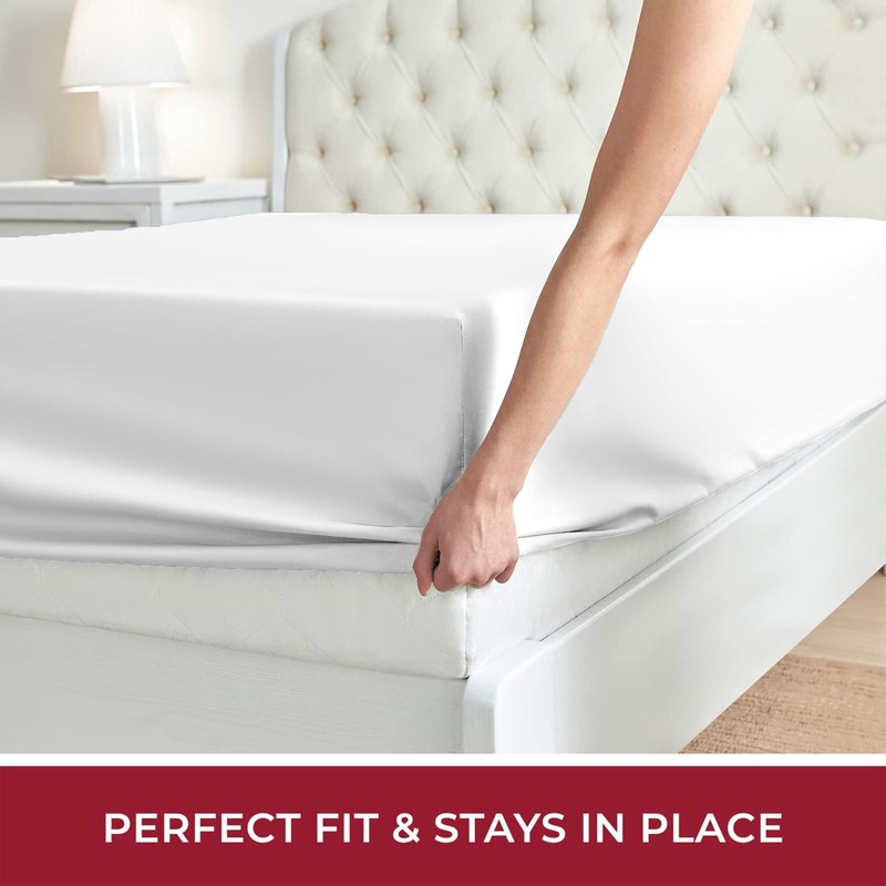 Hafaa Fitted Sheet Extra Deep Pocket Bed Sheet 16 inch