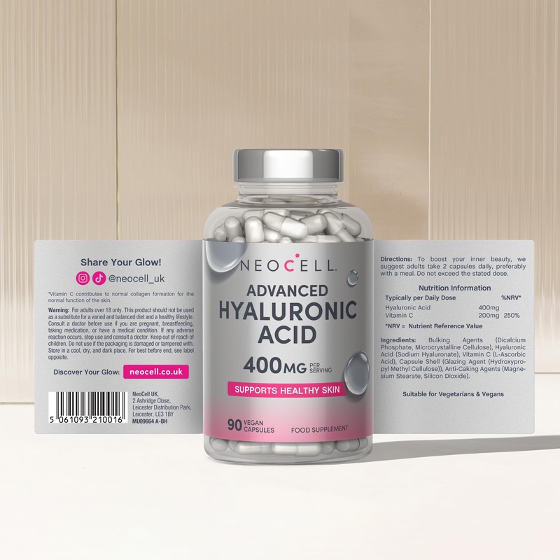 Hyaluronic Acid Supplement 400mg (500-700 KDA) | High Strength Vegan