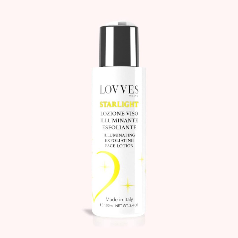 LOVVES Starlight Liquid Exfoliator, High Natural Cosmetics, Contrasts Impurities, Regenerating
