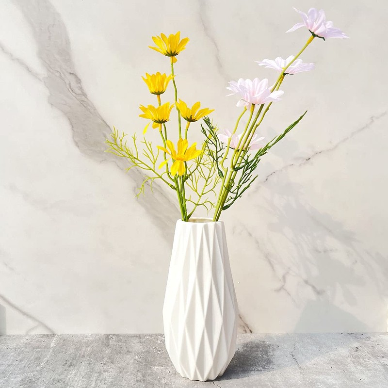 Modern Simple Ceramic Dried Flower vase Rivet Modern Angled Stoneware