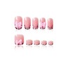 48Pcs Leopard Print French Tip Press on Nails Press on
