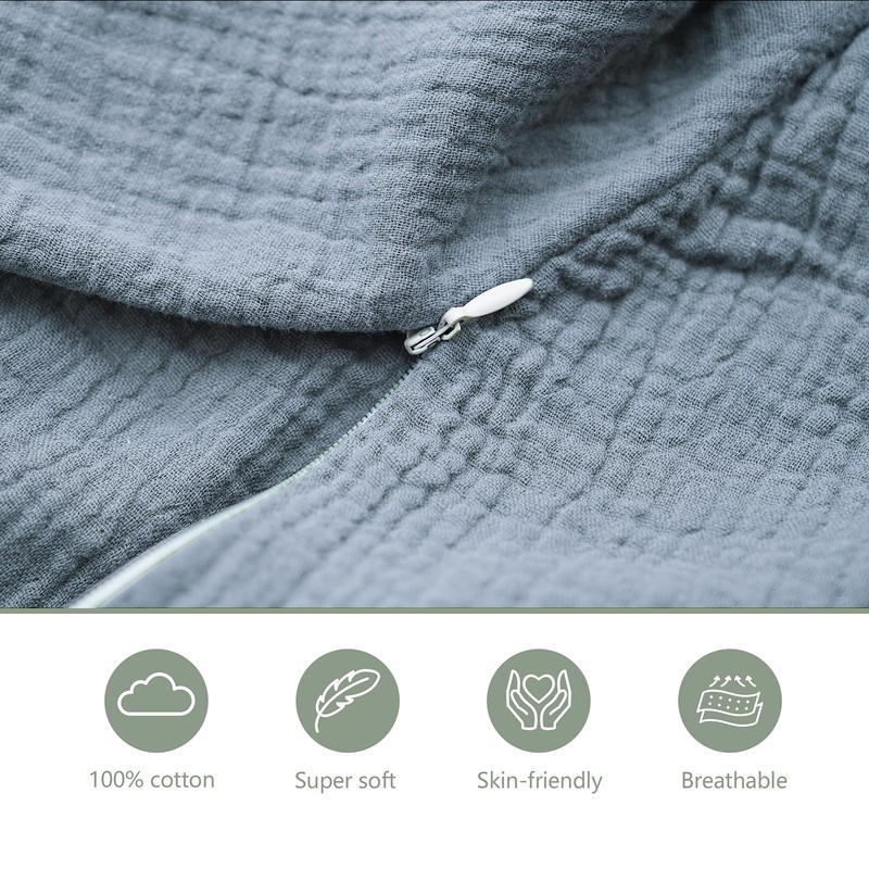 Coreeky Muslin Nursing Pillow Covers, 2 Pack, Soft & Adorable