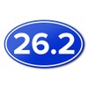 26.2 Marathon Anti-UV Vinyl Oval Car Bumper Sticker - Running