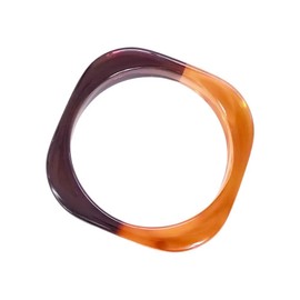 Zhang shine Resin Bangle Bracelet for Women - Colorful Brown Orange Transparent Irregular Geometric Round Square Acrylic Wristbands Plate Cuff Bracelet Vintage Wide Plastic Statement Jewelry
