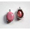 Yummy Treasures Vintage Opaque Pink Faceted Stone in 1 Loop