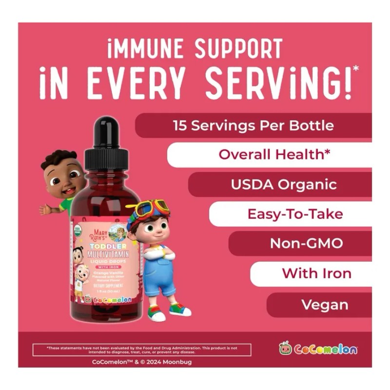 Gotas Niños Vitaminas Hierro Crecimiento Sano Y Energía 30ml Vainilla