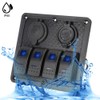 12V 24V 4 Gang Rocker Switch Panel IP65 Waterproof with