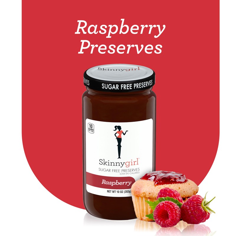 Skinnygirl Sugar Free Kosher Preserves, Raspberry, 10 Ounce (Pack of