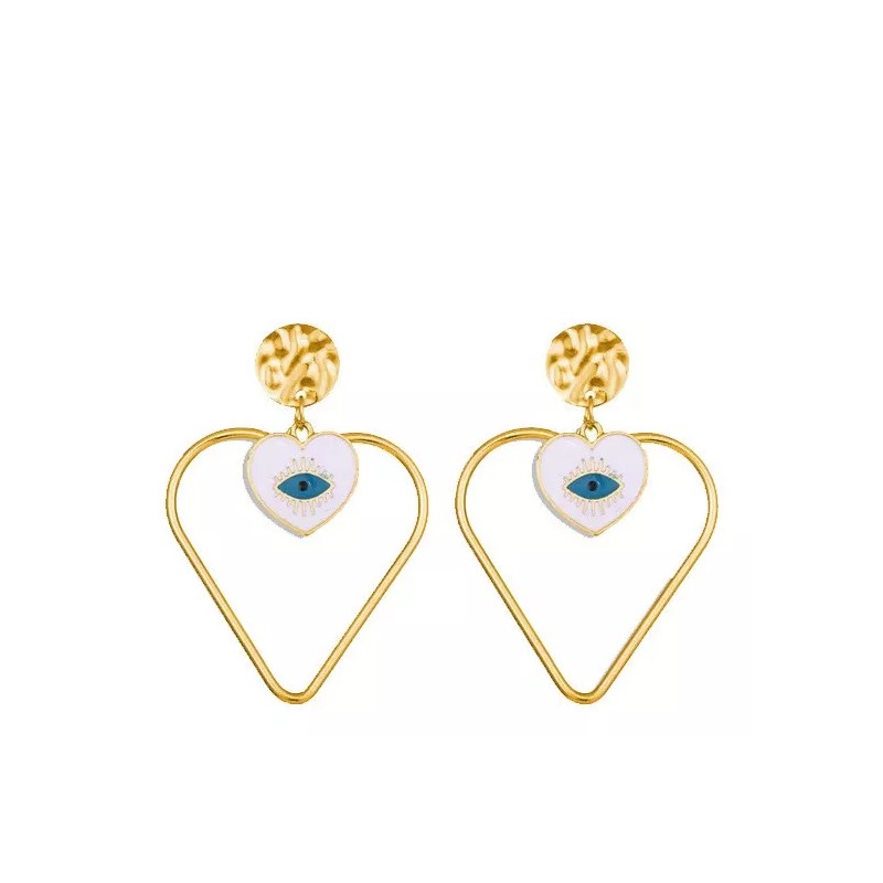 Deluxe Aretes Ojo Turco Mano Fatima Colgante Joyería Protege