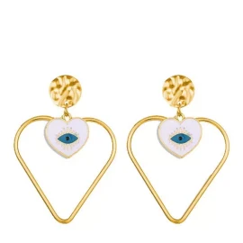 Deluxe Aretes Ojo Turco Mano Fatima Colgante Joyería Protege
