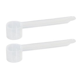 2.5 mL Plastic Measuring Packaging Scoop (= 2.5 cc/ = 0.5 teaspoon/ = 0.17 Tablespoon/ = 0.08 fl oz) - to Measure and Dispense Spices, Granules, Powders, for Seeds Packing (2 scoops)