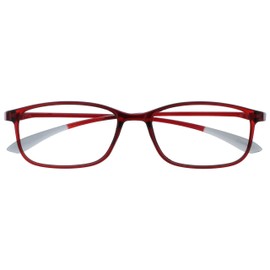 OPULIZE Ice Super Lightweight Reading Glasses Crystal Red Womens Mens Spring Hinges R61-Z +2.00