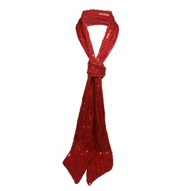 HI-party Small scarf with fashionable sequins for decoration (Red), General size