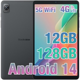 Blackview Tab 60 Tablet 8.68 Inch Android 14 Tablet 4G LTE 5G WiFi 18GB RAM 128GB ROM (2TB TF) 6050mAh, 13MP + 8MP, Phone Call Functionality Portable Tablet PC Google GMS, Widevine L1