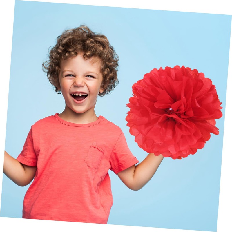 EXCEART 12pcs Tissue Paper Flower Pom Pom Hanging Decorative Honeycomb