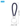 PATIKIL Braided Leather Keychain with Stainless Steel Key Ring, PU