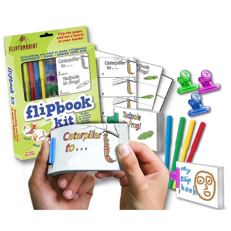 Fliptomania Flipbook Kit - Butterfly & Frog