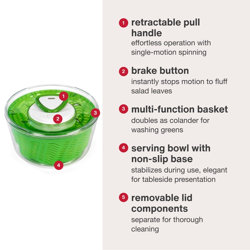 Zyliss Easy Spin 2 AquaVent Large Salad Spinner - Salad