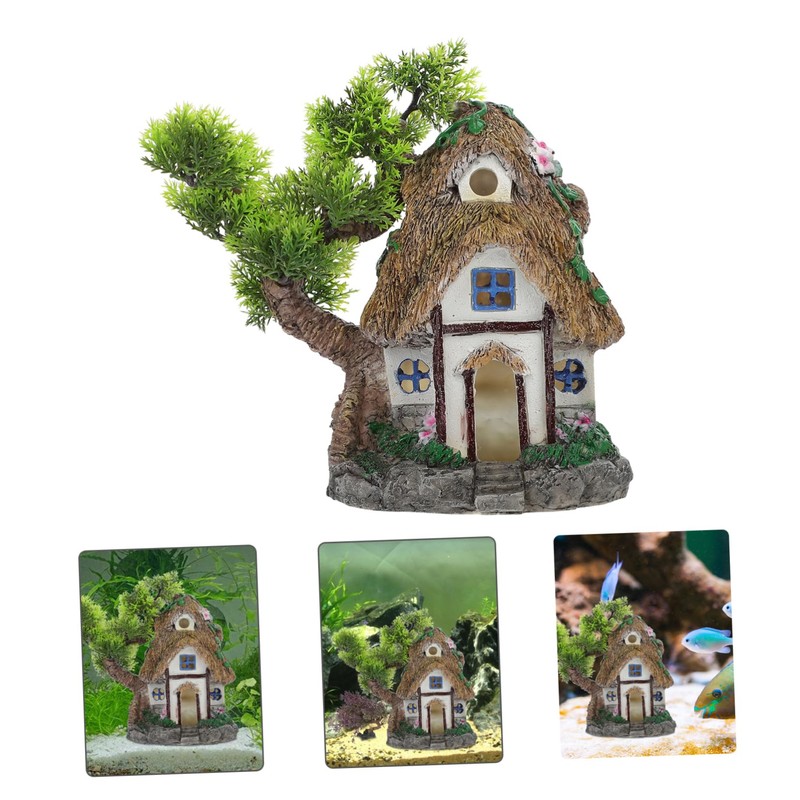 Sosoport Aquarium Ornaments Aquarium Air House Fish Tank Tree House