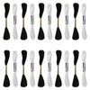 Luckious 20 PCS Black and White Embroidery Floss Black Cross