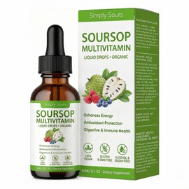 Simply Sours Soursop Extract, Graviola Soursop Bitters Liquid Drops Herbal Antioxidant Supplement for Immune Support & Digestive Health, Sugar & Gluten Free, Natural Flavor, 2 Fl Oz