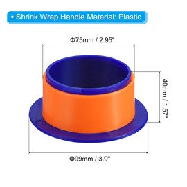 PATIKIL 3inch Shrink Wrap Handle, 8 Pcs Stretch Wrap Dispenser Stretch Film Dispenser Plastic Hand Dispenser Saver Protection for 3inch Core Furniture Wrapping Moving Packing, Purple