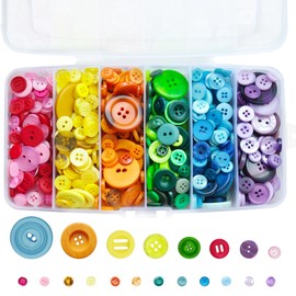 900 botones de resina para manualidades, varios tamaños de botones para coser ropa, botón redondo colorido a granel, adorno hecho a mano