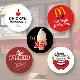 McDonalds Replica Button 5-Pack Vintage Retro Pack #3